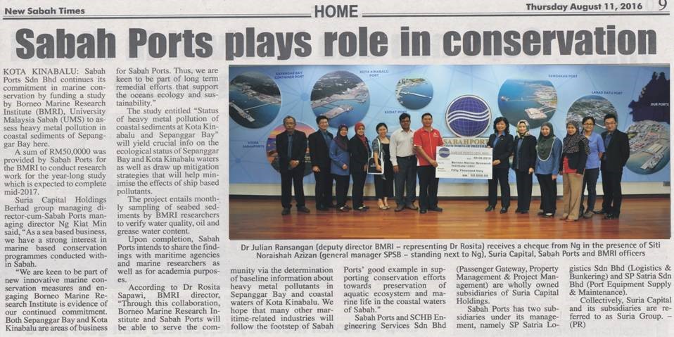Sabah Ports plays role in conservation