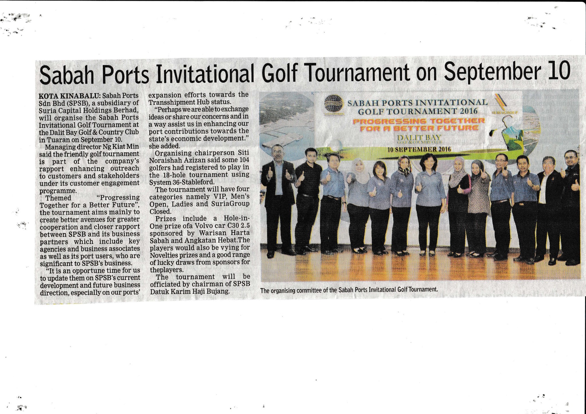 Sabah Port Invitational Golf Tournament 2016 